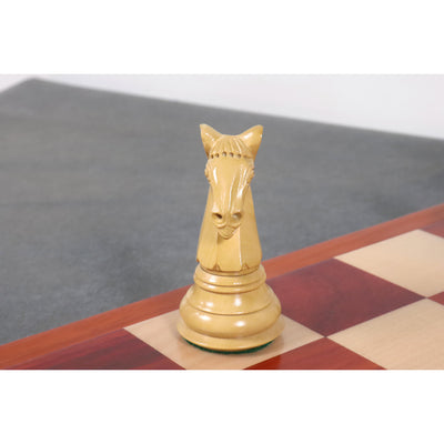 Combo of 4.6" Rare Columbian Luxury Chess Set - Pieces in Bud Rosewood with Board and Box