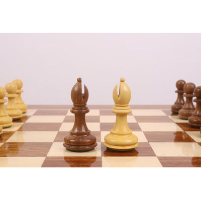 23" Tournament Chess Board Table with 4.1" Pro Staunton Weighted Wooden Chess Pieces - Golden Rosewood