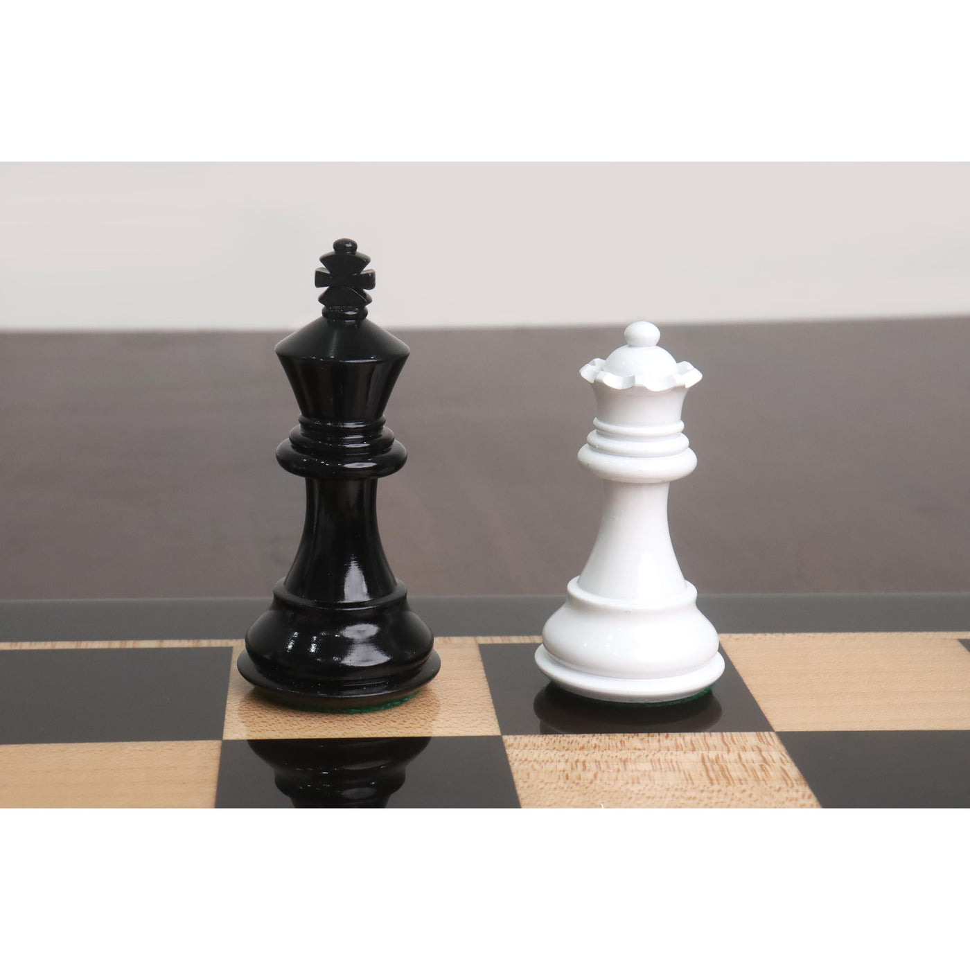 3" Pro Staunton Black & White Painted Wooden Combo Chess Set with 17" Ebony Chess board & Golden Rosewood Storage Box