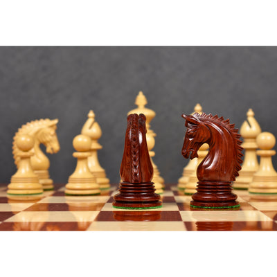 4.2" Luxury Augustus Staunton Chess Set - Chess Pieces Only -Triple Weighted Budrose Wood