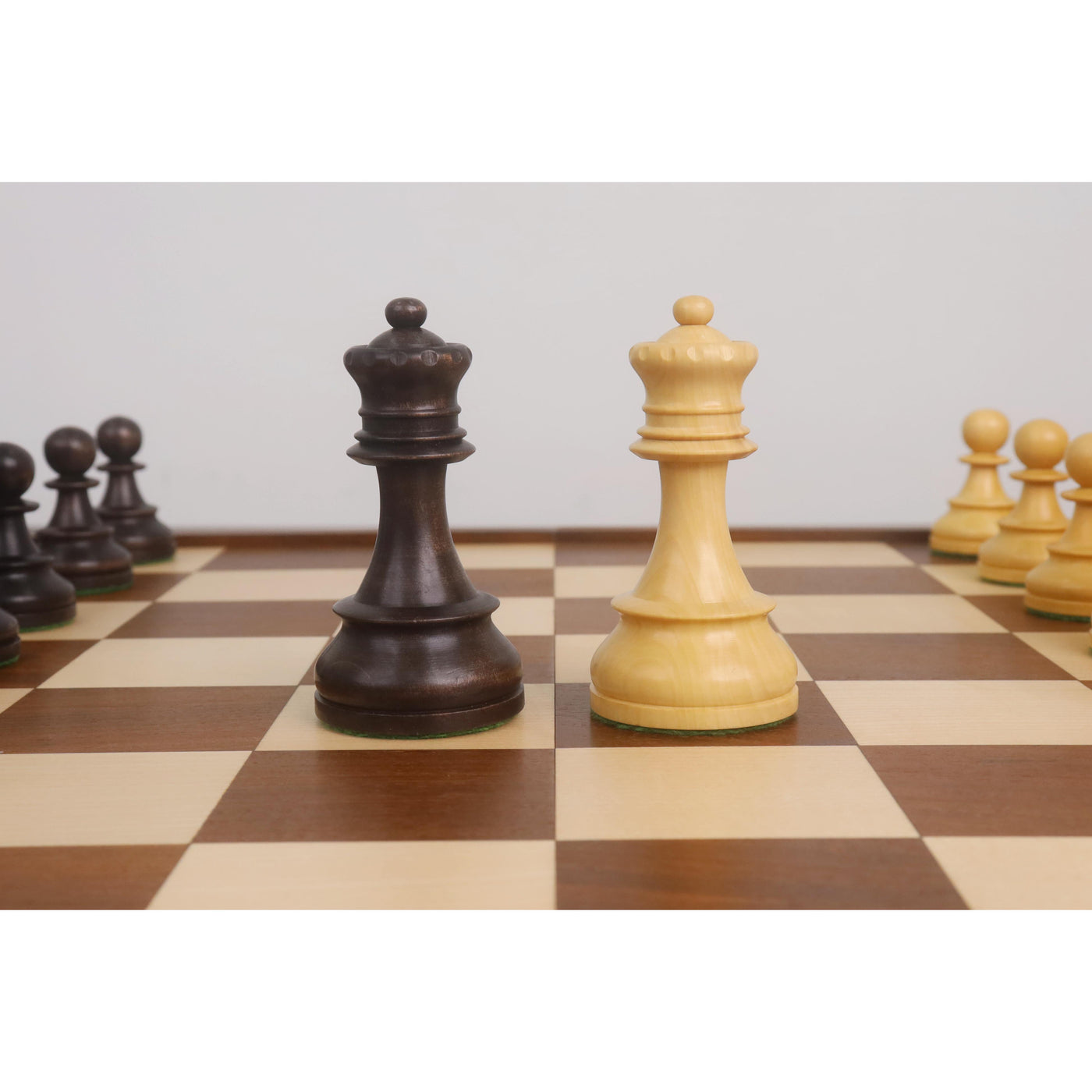 1950s' Fischer Dubrovnik Chess Pieces with Folding Style Dubrovnik Chess Board