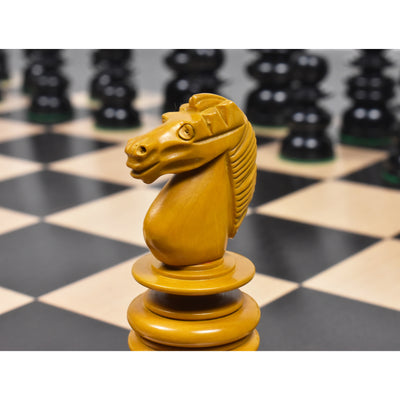 Slightly Imperfect 4.3" St. George Pre-Staunton Calvert Chess Set- Chess Pieces Only-Antiqued Boxwood And Ebony