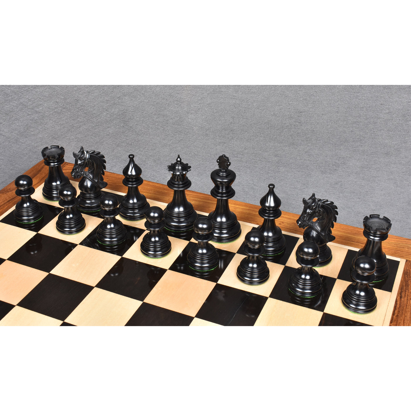 4.3" Napoleon Luxury Staunton Chess Set - Chess Pieces Only -Triple Weighted Ebony Wood