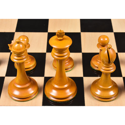 Slightly Imperfect 19th century B & Co reproduced Chess Set- Chess Pieces Only- Genuine Ebony Wood - 4.3"