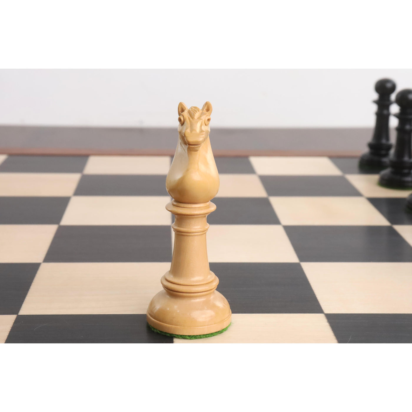 Edinburgh Northern Upright Pre-Staunton Chess Set Combo - Pieces in Ebonised Boxwood with Board and Box