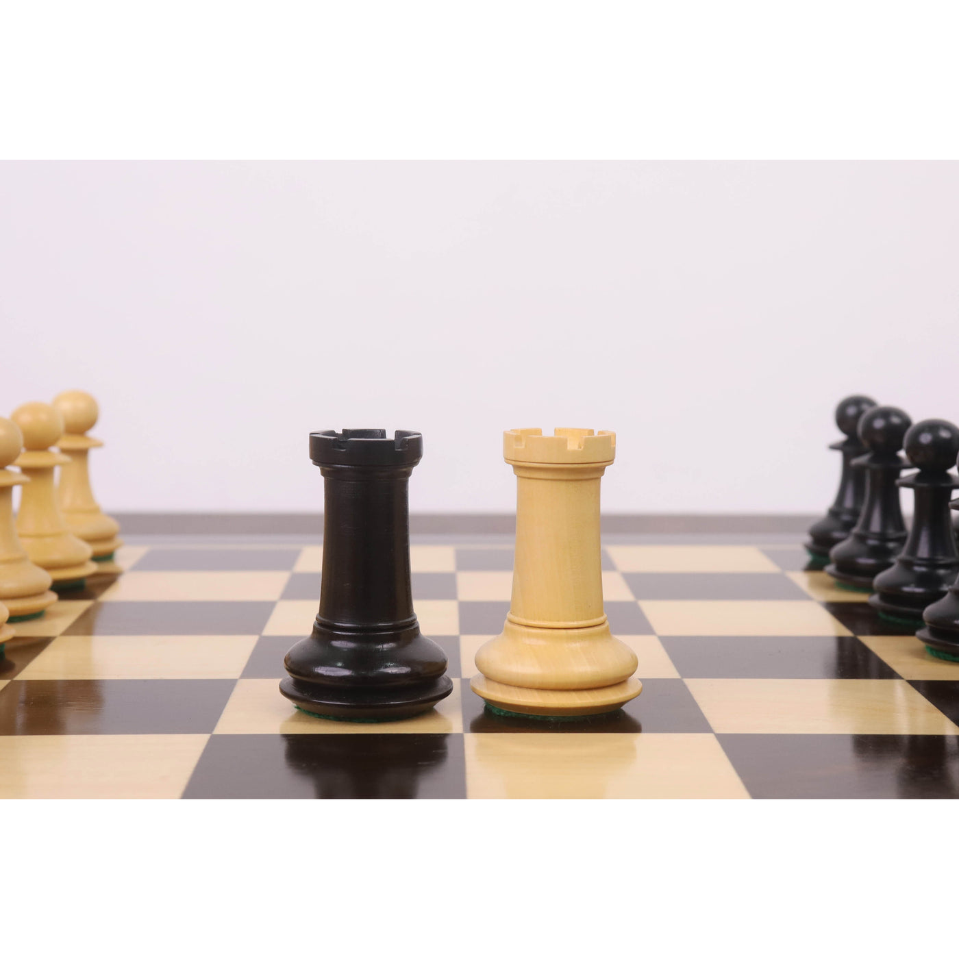3.9" Heritage Series Staunton Chess set- Chess Pieces Only- Ebony Wood & Boxwood