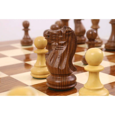 23" Tournament Chess Board Table with 4.1" Pro Staunton Weighted Wooden Chess Pieces - Golden Rosewood