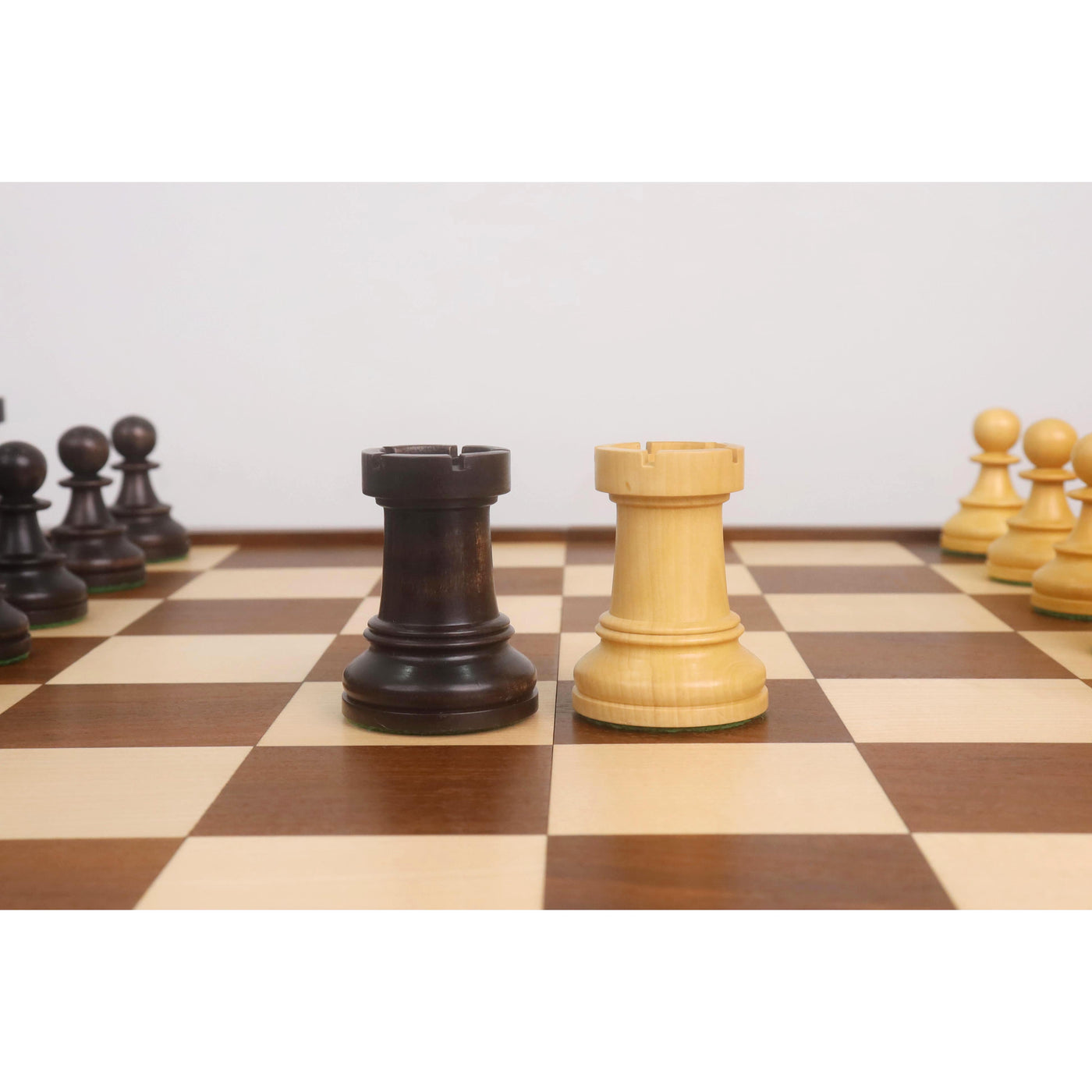 1950s' Fischer Dubrovnik Chess Pieces with Folding Style Dubrovnik Chess Board