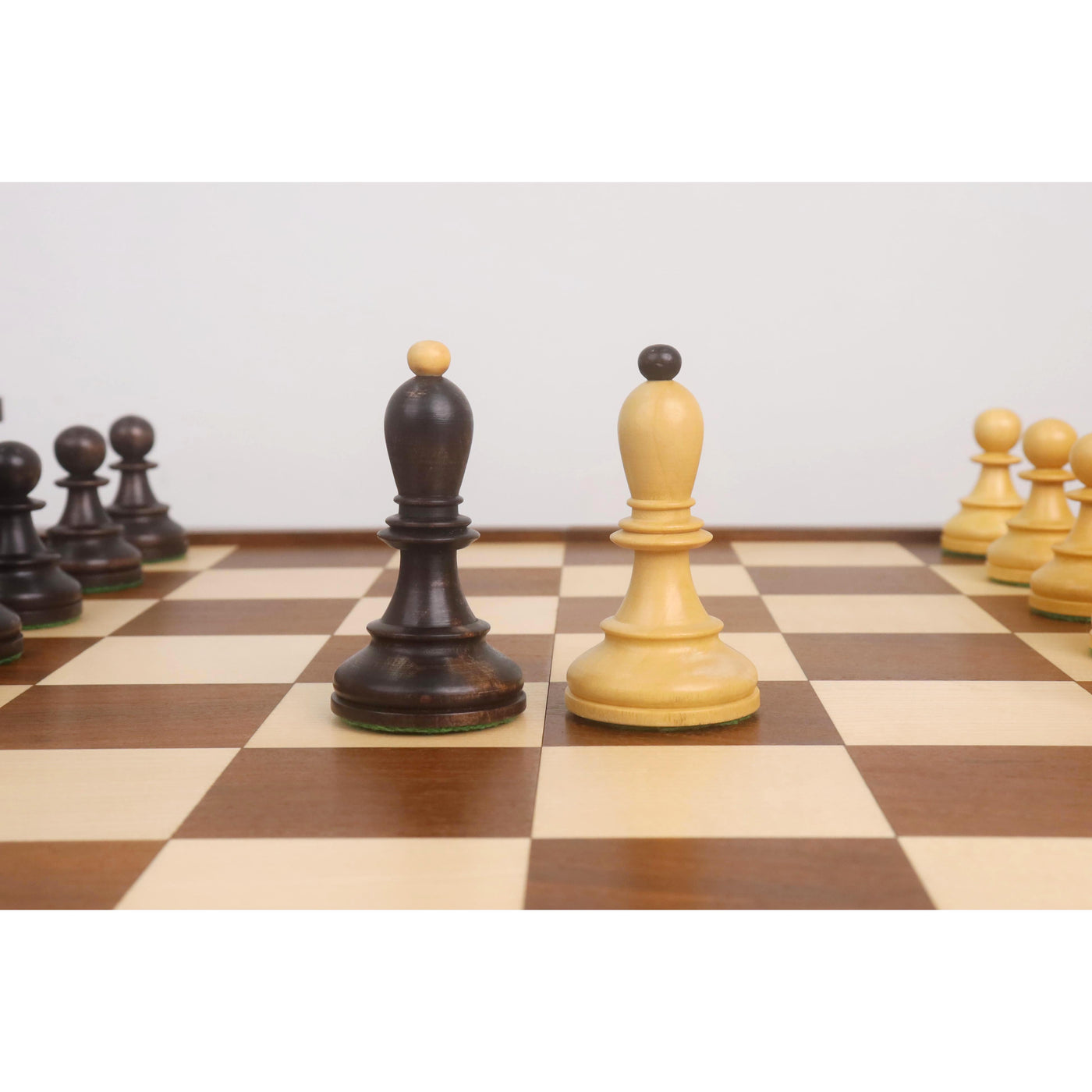 1950s' Fischer Dubrovnik Chess Pieces with Folding Style Dubrovnik Chess Board