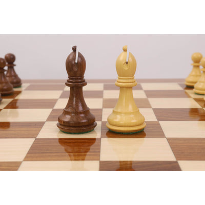 20" Monarch Series Chess Board Table with 3.6" Professional Staunton Chess Pieces - Golden Rosewood