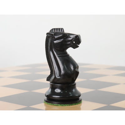 Slightly Imperfect 19th century B & Co reproduced Chess Set- Chess Pieces Only- Genuine Ebony Wood - 4.3"