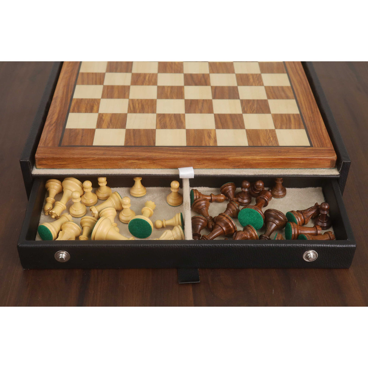 12” Minimalist Staunton Travel Chess Set – Elegant Non-Magnetic Gift Edition