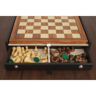 12” Minimalist Staunton Travel Chess Set – Elegant Non-Magnetic Gift Edition
