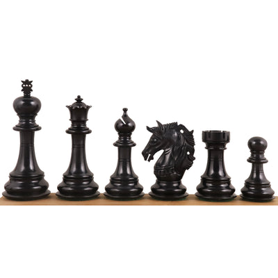 Slightly Imperfect  4.6" Prestige Luxury Staunton Chess Set- Chess Pieces Only - Bud Rosewood & Ebony-Triple Weighted