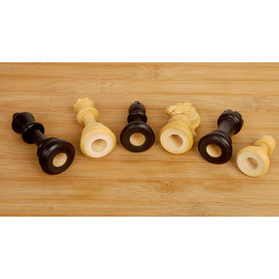 3" Craftsman Staunton Chessnut Air Sensor Compatible Set- Chess Pieces Only- Ebonised Boxwood