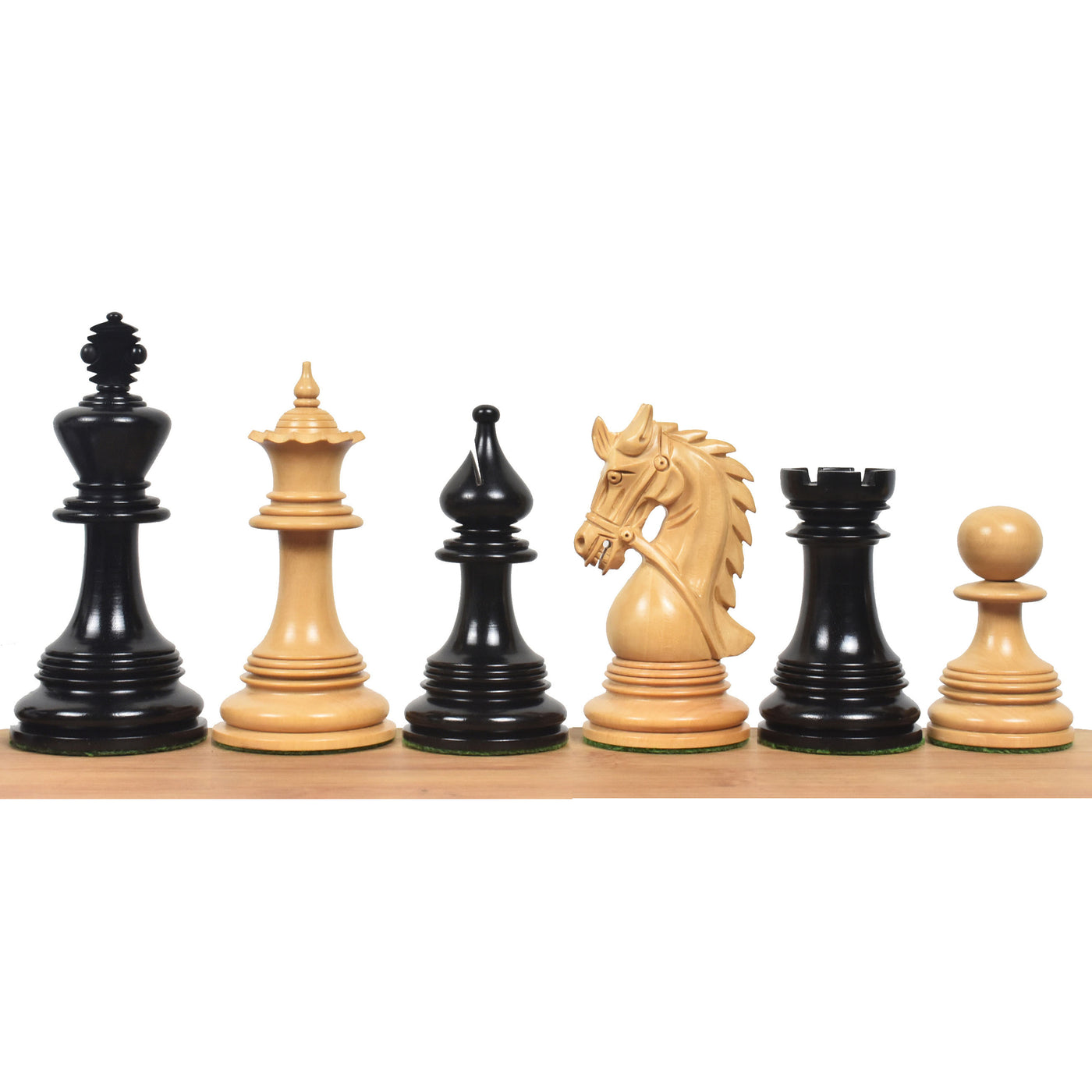 4.3" Napoleon Luxury Staunton Chess Set - Chess Pieces Only -Triple Weighted Ebony Wood