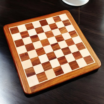 19" Inlaid Wood Chess board -Golden Rosewood & Maple Wood