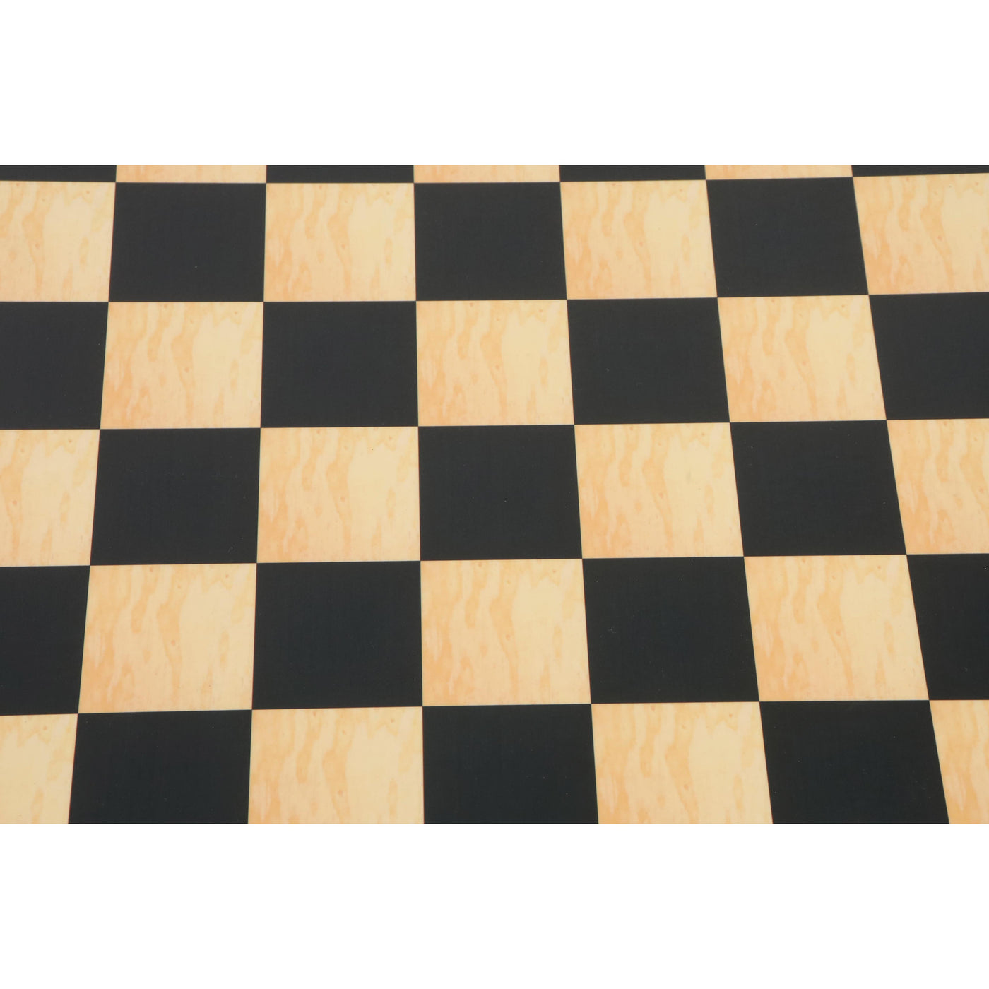 17" Ebony & Maple Wood Printed Chess Board- 45mm square- Matt Finish