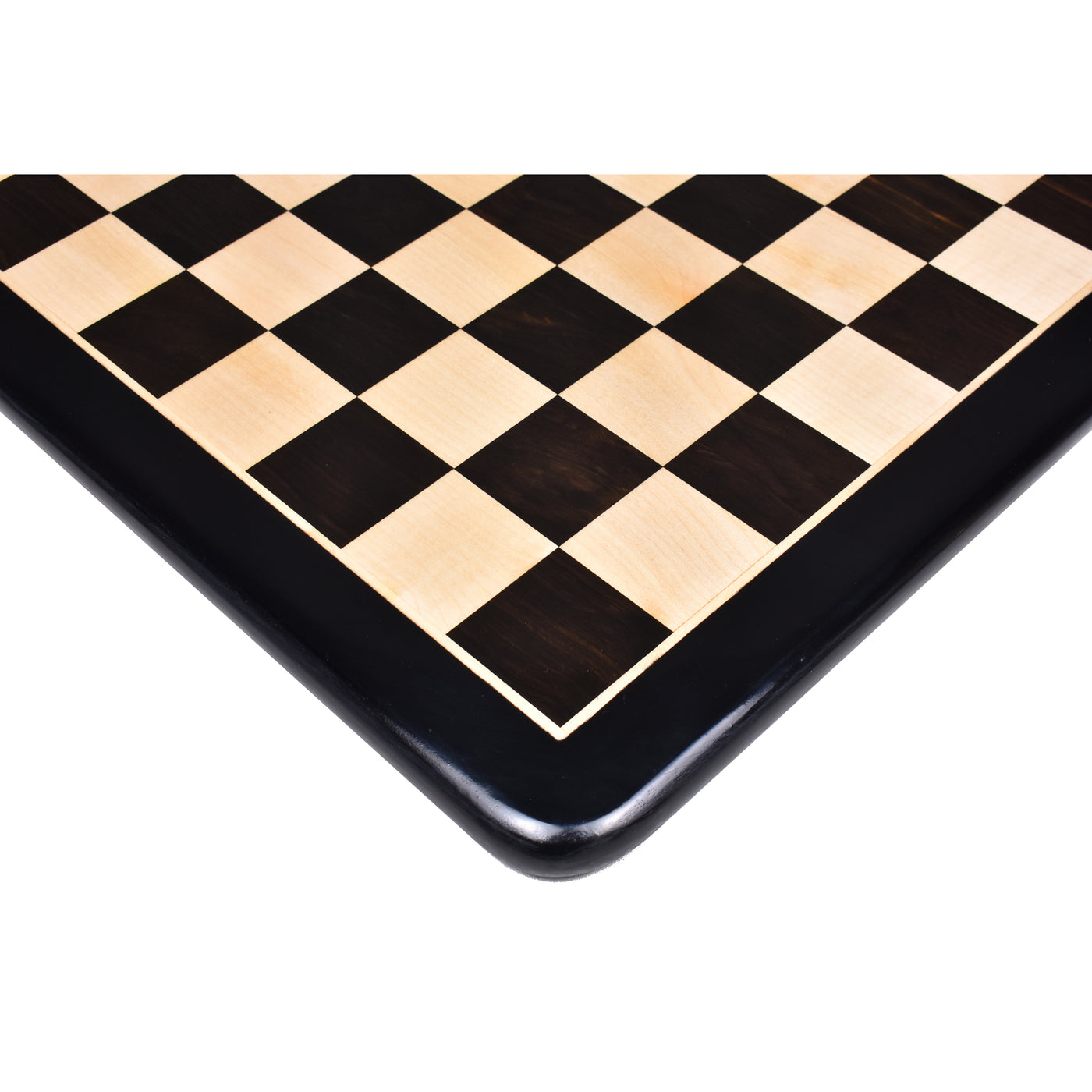 Slightly Imperfect 19" Solid Inlaid Ebony & Maple Wood Chess board - Square of 50 mm