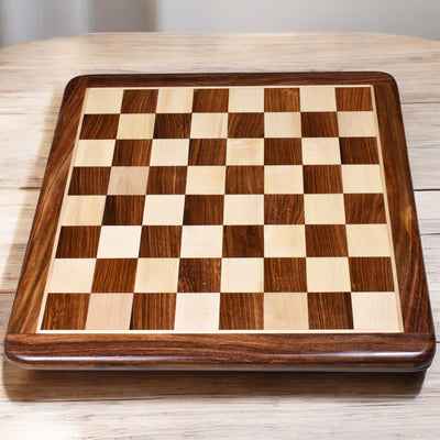 17" Inlaid Wood Chess board -Golden Rosewood & Maple Wood - 45 mm square