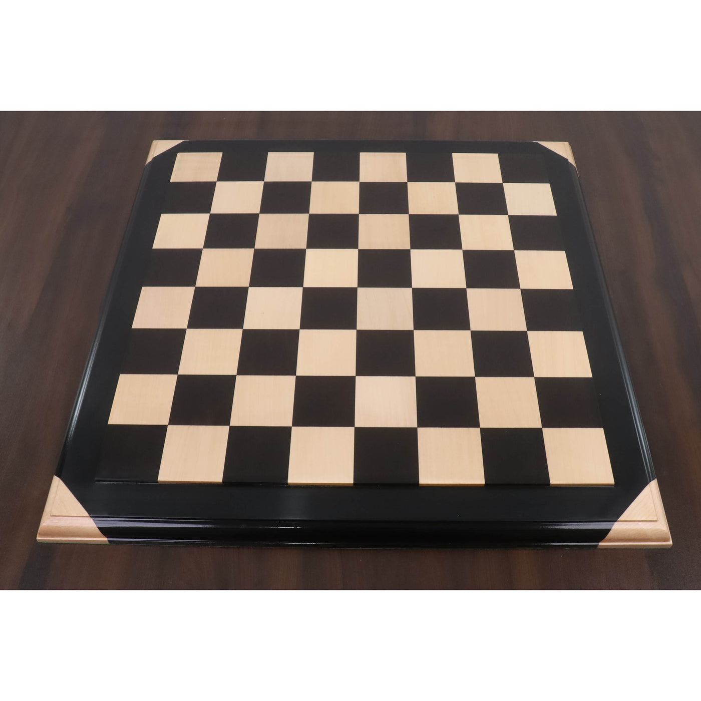 21" Ebony & Maple Wood Luxury Chessboard - 55 mm Square- Raised Tiles