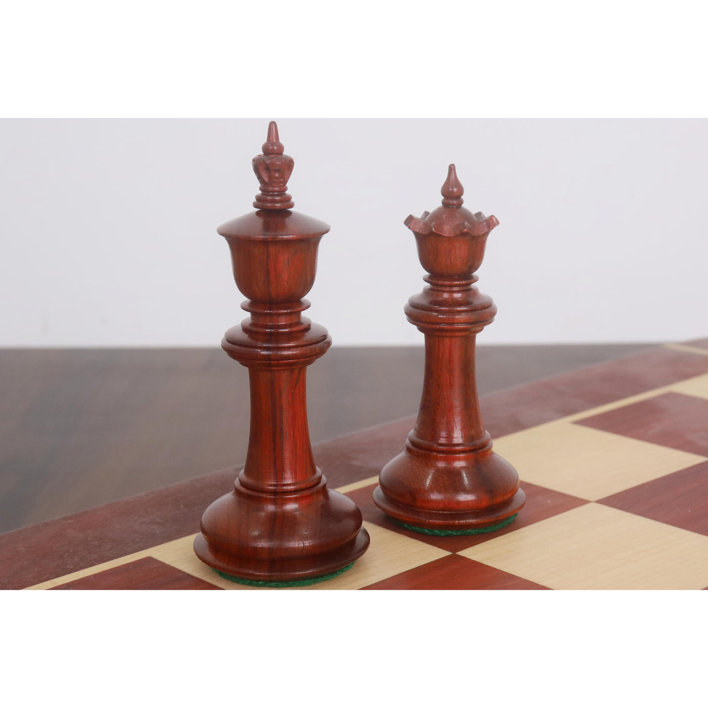 Combo of 4.6" Bath Luxury Staunton Chess Set - Pieces in Bud Rosewood with Board and Box