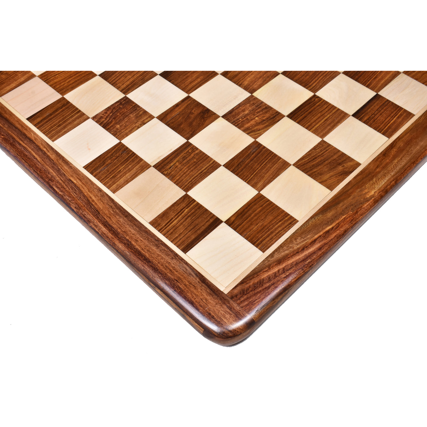 17" Premium Golden Rosewood Chess Board with 3.2" Brass Staunton Pieces