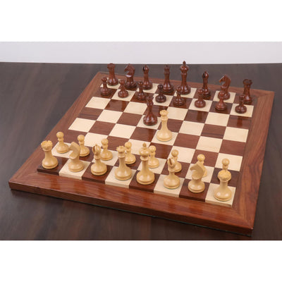 3.9" Zadar Series Modern Minimalist Chess Set- Chess Pieces Only- Weighted Golden Rosewood