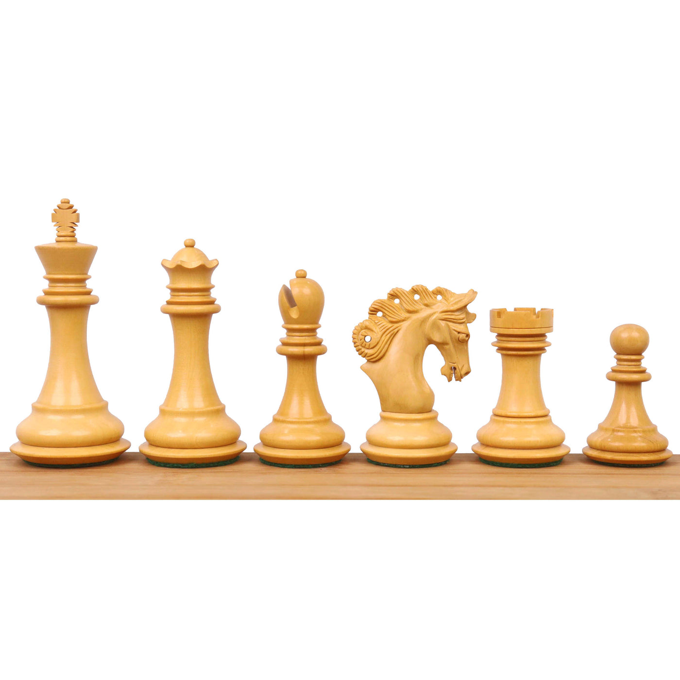 3.3" Spiraled Steed Luxury Chess Set- Chess Pieces Only - Ebony & Boxwood