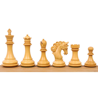 3.3" Spiraled Steed Luxury Chess Set- Chess Pieces Only - Ebony & Boxwood