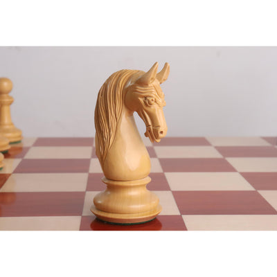 Combo of 4.6" Bath Luxury Staunton Chess Set - Pieces in Bud Rosewood with Board and Box