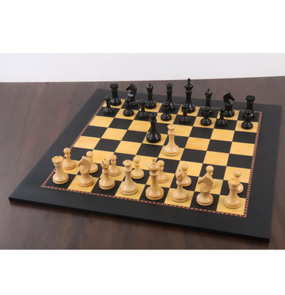 3.9" Zadar Series Modern Minimalist Chess Set- Chess Pieces Only- Weighted Ebonised Boxwood