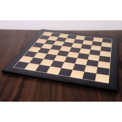 26" Large Ebony & Maple Wood Printed Chess Board- 70mm square- Gloss Finish
