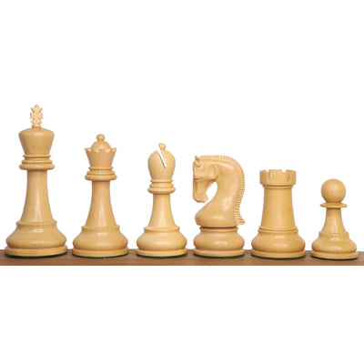 Combo of 4" Leningrad Staunton Chess Set - Pieces in Golden Rosewood with Board and Box