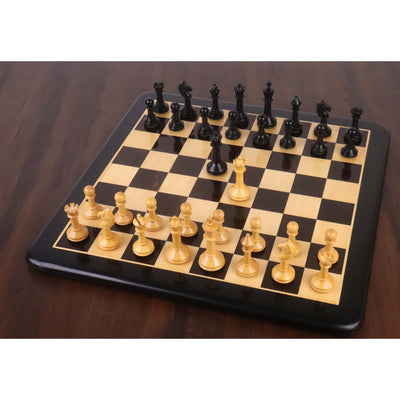 3.5" Monolith Miniature Chess Set- Chess Pieces Only - Ebonised Boxwood