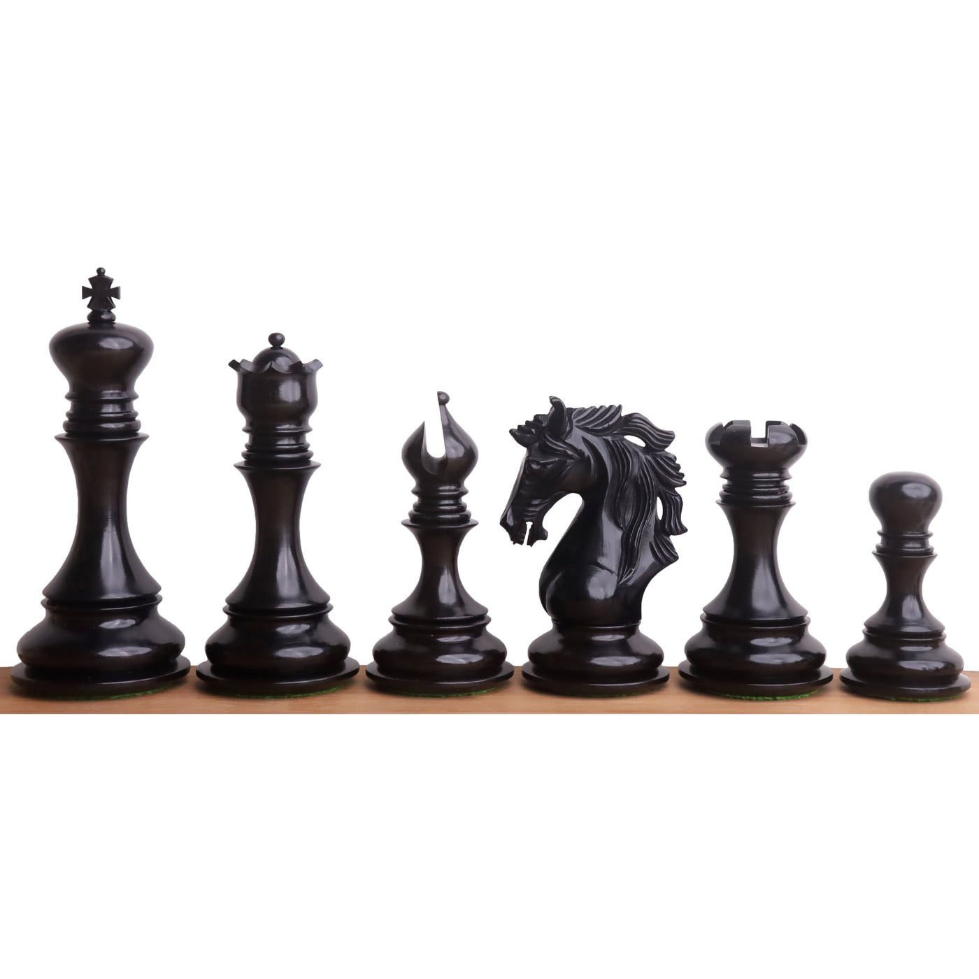 4.4" Goliath Series Luxury Staunton Chess Set - Chess Pieces Only - Ebony Wood & Boxwood