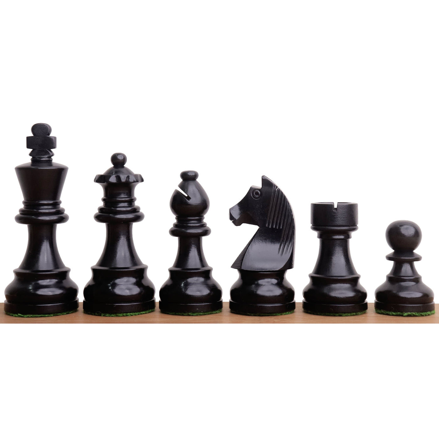 3.3" Tournament Staunton Chess Set - Chess Pieces Only - Ebonised Boxwood- Compact size