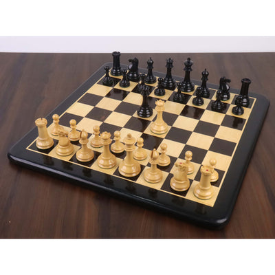3.5" Circa 1856 Anderssen Drop Jaw Staunton Chess Set - Chess Pieces Only - Ebony & Boxwood