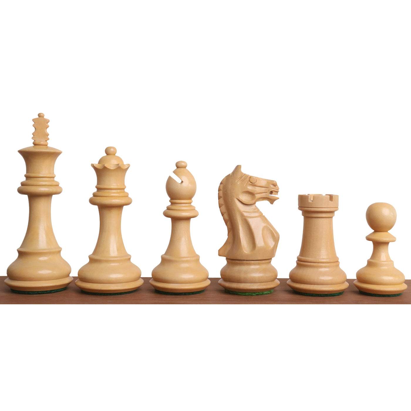 3.5" Fierce Knight Staunton Chess Set - Chess Pieces Only - Weighted Golden Rosewood