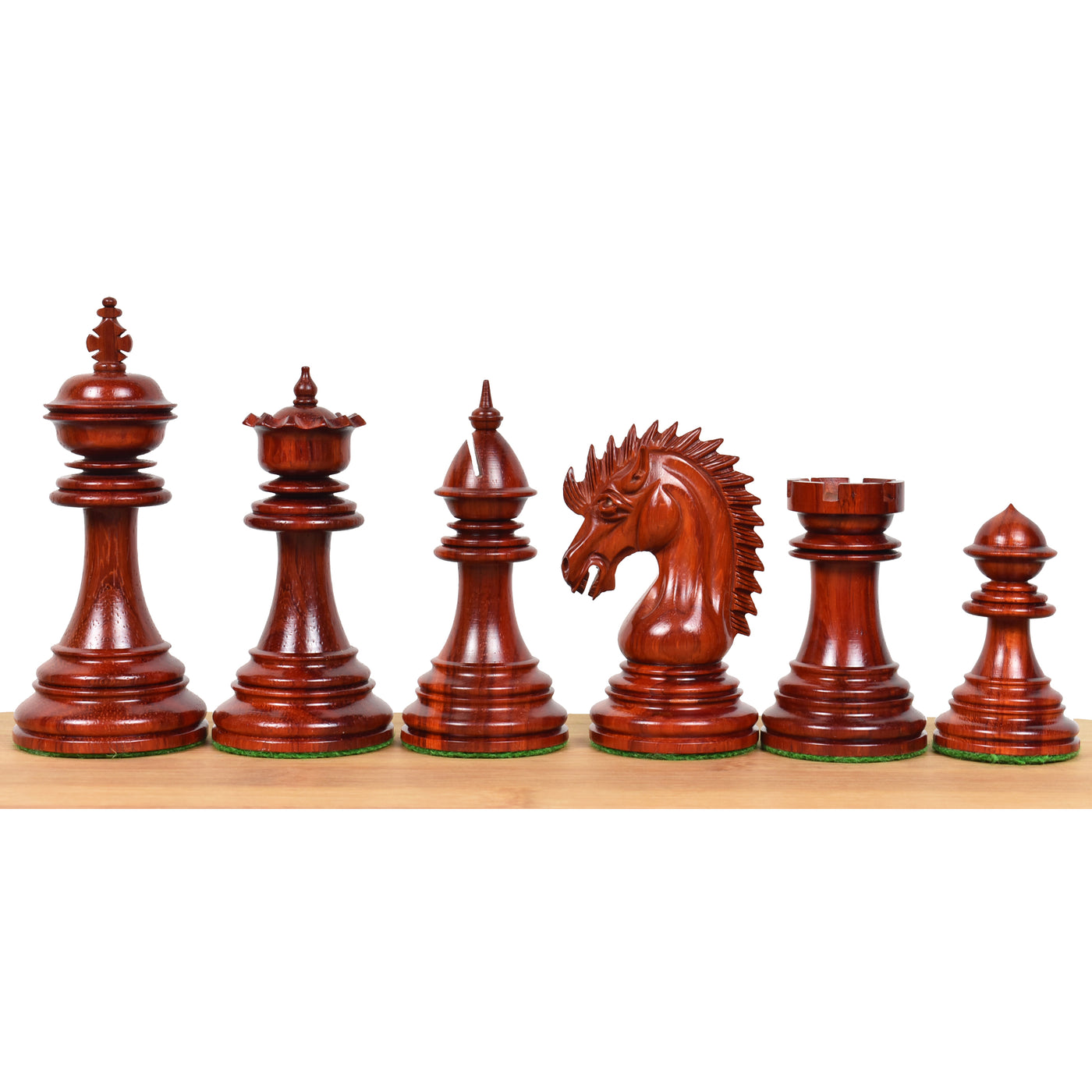 Combo of 4.4" Dragon Luxury Staunton Chess Set - Pieces in Bud Rosewood with Board and Box