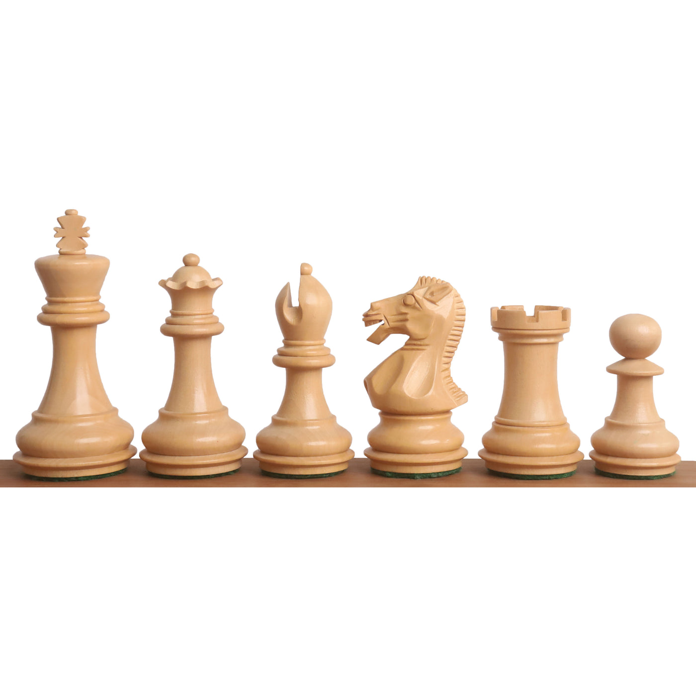 3.1" Chamfered Base Staunton Chess Set- Chess Pieces Only - Weighted Golden Rosewood