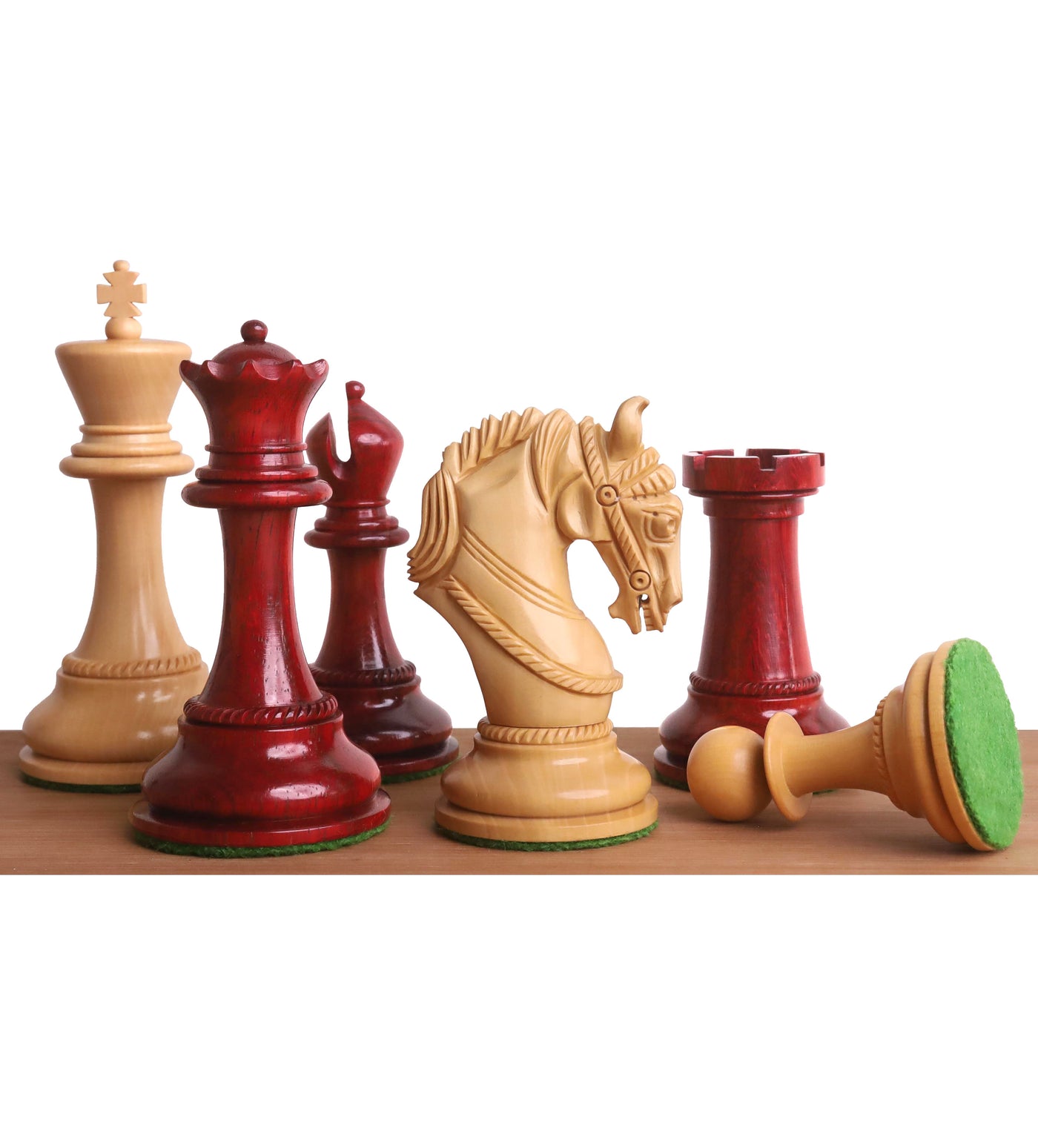 Combo of 4.3" Imperator Luxury Staunton Chess Set - Pieces in Bud Rosewood with Chess Board and Storage Box