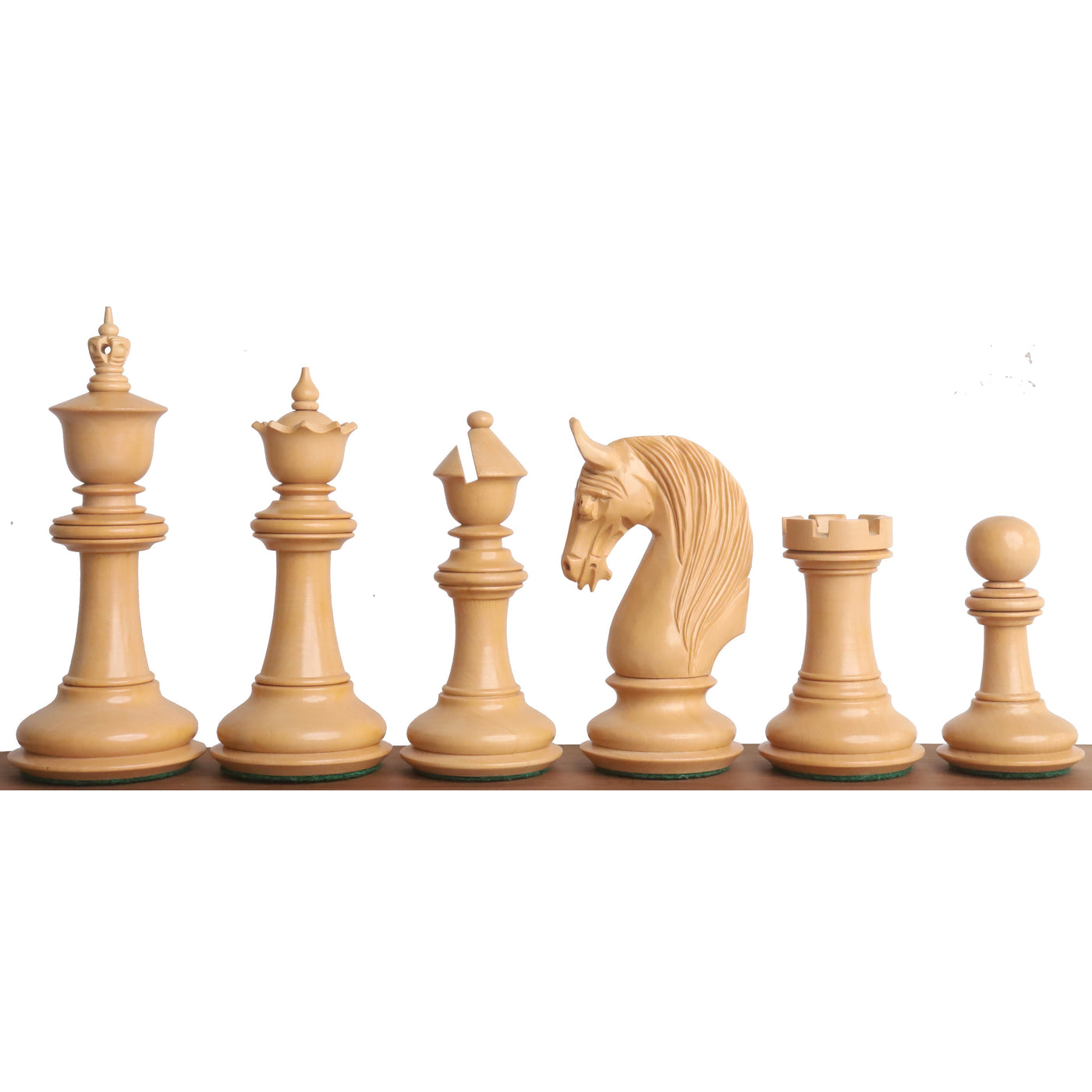 Combo of 4.6" Bath Luxury Staunton Chess Set - Pieces in Bud Rosewood with Board and Box