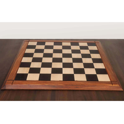 25" Players Choice Ebony & Maple Wood Chess Board- 65 mm square - Matt Finish