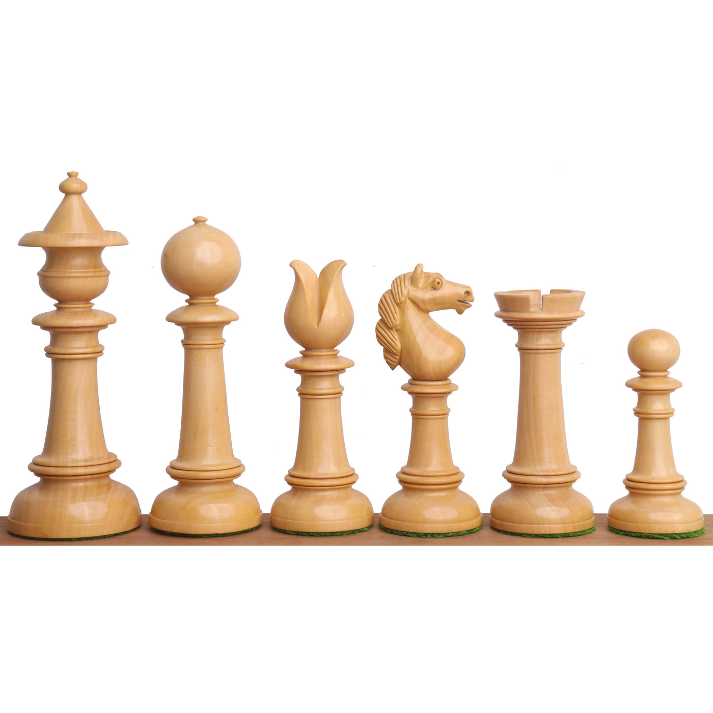 Edinburgh Northern Upright Pre-Staunton Chess Set Combo - Pieces in Ebonised Boxwood with Board and Box