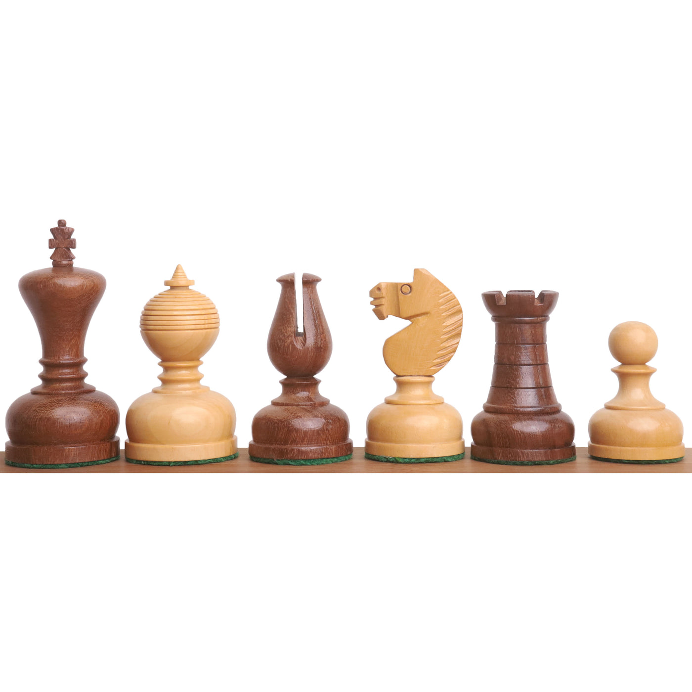 3.1" Library Combo Chess Set - Staunton Chess Pieces with Board and Box- Golden Rosewood