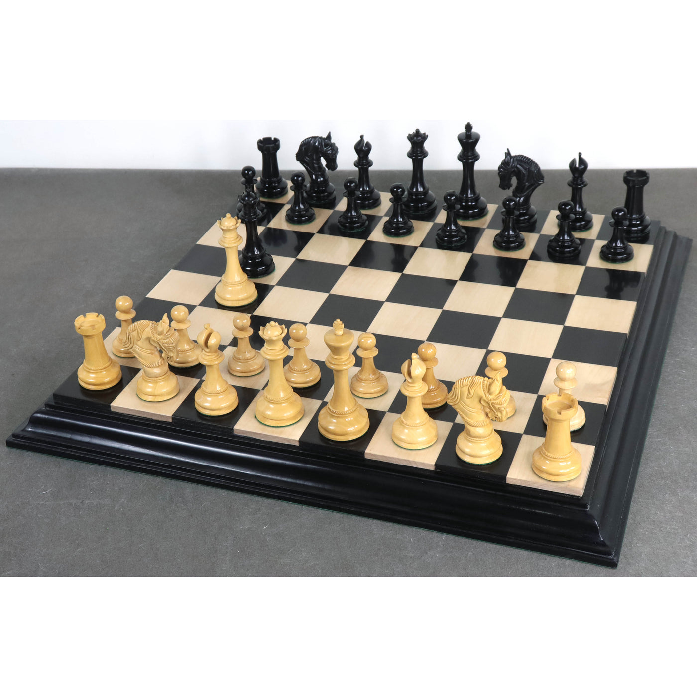 4.5" Imperator Luxury Staunton Chess Set - Chess Pieces Only - Ebony Wood -Triple Weight