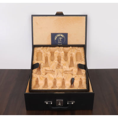 Leatherette Coffer Storage Box for Chess Pieces of 4.2" to 4.6" - with tray