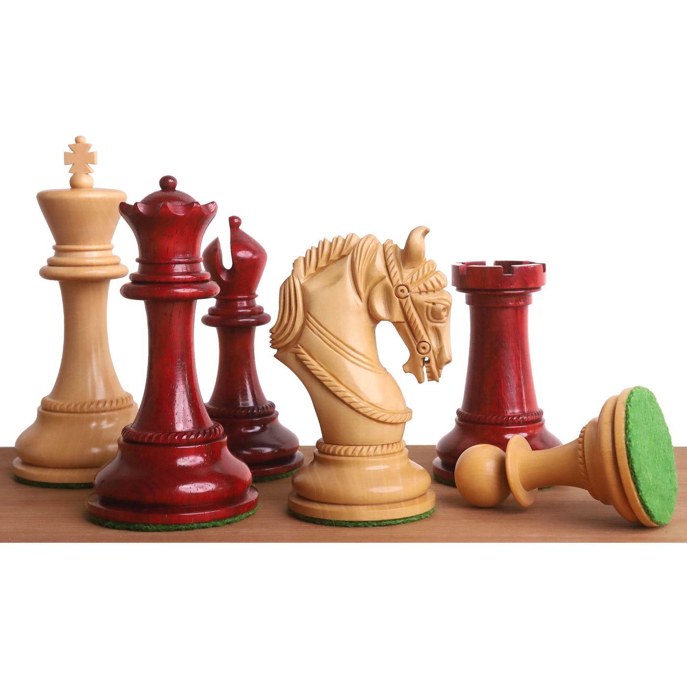 4.3" Imperator Luxury Staunton Chess Set- Chess Pieces Only-Bud Rosewood - Triple Weight