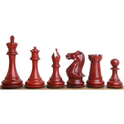 Slightly Imperfect 4" Sleek Staunton Luxury Chess Set- Chess Pieces Only - Triple Weighted Bud Rose Wood